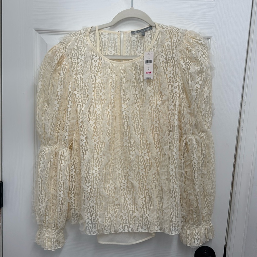 Anthro white blouse